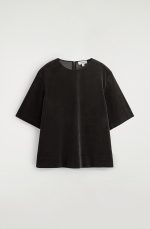 Corduroy Round-Neck Top Brown - Image 3