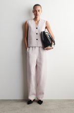 Linen Vest Pink - Image 2