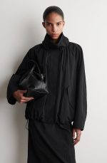 Mock-Neck Jacket Black