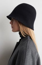 Knitted Textured Fisherman Hat Navy Blue - Image 3