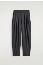 Wool Barrel Trousers Gray - Image 3