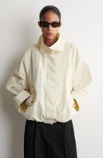 Mock-Neck Jacket Cream