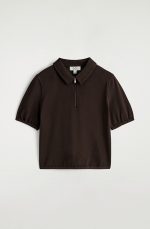 Polo-Collar Top Brown - Image 4