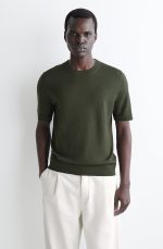 Wool Slim T-Shirt Green