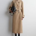 Mock-Neck Coat Beige