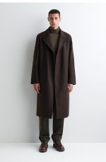 Grained Leather Trim Hiking Boots Brown