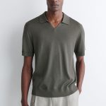 Wool Slim Polo Gray