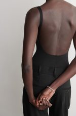 Knitted Slim Jumpsuit Black - Image 3