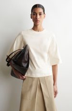 Cotton Round-Neck T-Shirt Cream