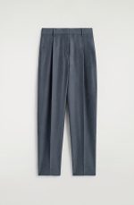Silk Straight Trousers Blue - Image 4