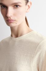 Linen Round-Neck T-Shirt - Image 3