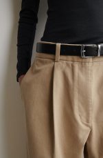 Pleated Trousers Beige - Image 3