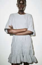 Seersucker Pleated Dress - Image 2