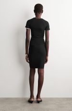 Knitted Slim Skirt Black - Image 3