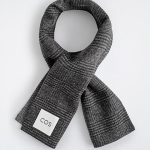 Double-sided Wool Blend Scarf Gray