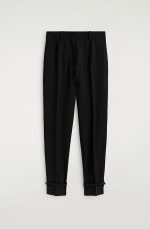 Linen Straight Trousers Black - Image 4