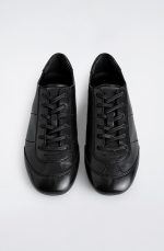 Pure Color Lace-up Sneakers Black