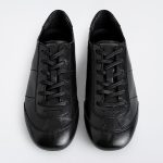 Pure Color Lace-up Sneakers Black