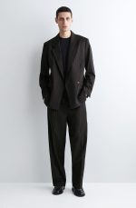 Wide-Leg Trousers Gray