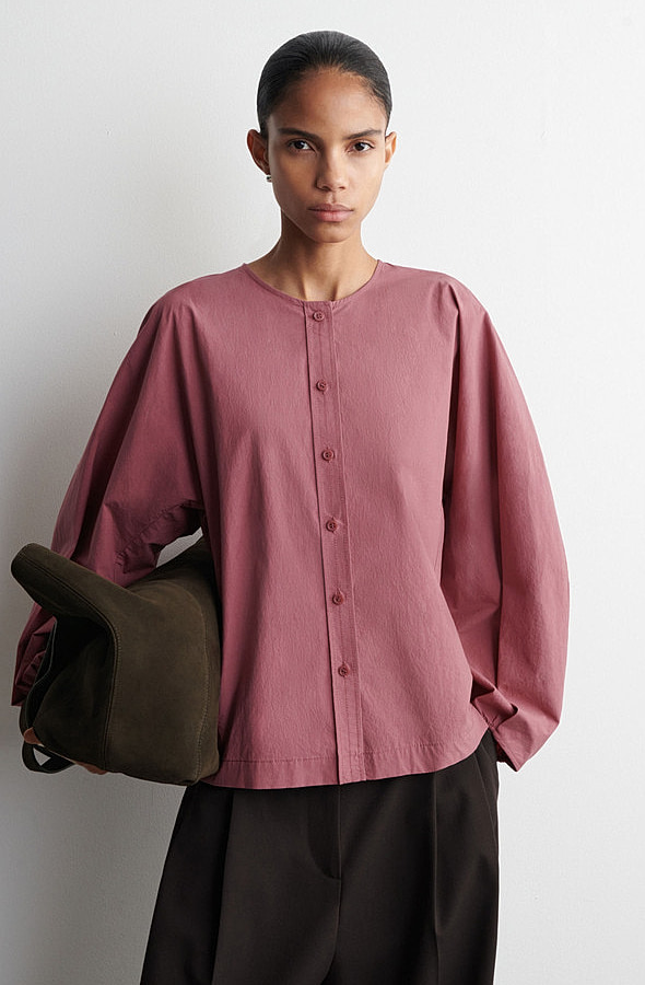 O1CN01AOjVJE1u7vwbR46VE_!!4611686018427380567-0-item_pic Cotton Long-Sleeve Top Pink - Image 1