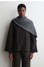 Unisex Cashmere Scarf In Dark Gray - Image 3