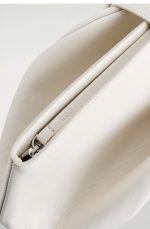 Leather Clutch Bag White - Image 4