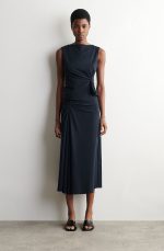 Knitted Slim Top Navy - Image 2