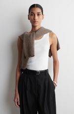 Cotton Slim Vest White