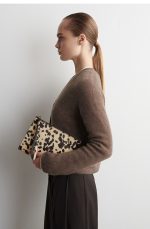 Leather Clutch Bag Beige - Image 2