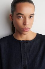 Denim Round-Neck Top Blue - Image 3