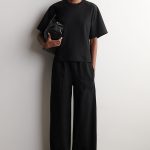 Knitted Straight Pants Black