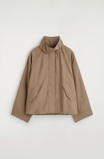 Mock-Neck Jacket Beige - Image 4