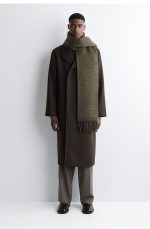 Unisex Tassel Mohair Blend Scarf For And