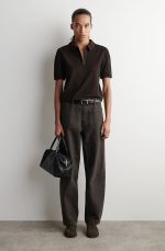 Polo-Collar Top Brown - Image 2