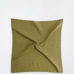 Mulberry Silk Square Scarf Olive Green