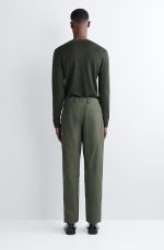 Cotton Straight Pants Khaki - Image 2