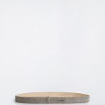 Crocodile Pattern Embossed Buckle-free Belt Gray