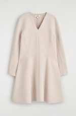 V-Neck Dress Beige - Image 4