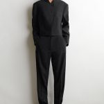 Linen Straight Trousers Black