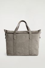 Imitation Crocodile Pattern Messenger Bag In Elephant Gray