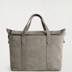 Imitation Crocodile Pattern Messenger Bag In Elephant Gray