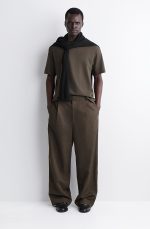 Round-Neck T-Shirt Brown - Image 2