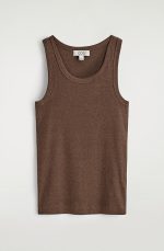 Cotton Slim Vest Brown - Image 4