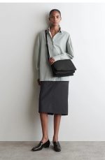 Zippered Crossbody Bag Black