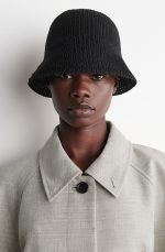 Hollow Knitted Fisherman Hat Black - Image 2