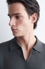 Knitted Polo Gray - Image 3