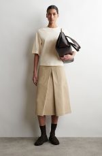 Cotton Round-Neck T-Shirt Cream - Image 2