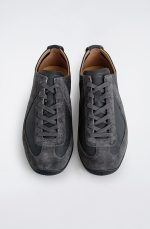 Cow Leather Patchwork Sneakers Gray