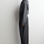 Wool Barrel Trousers Gray