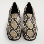 Square-toe Low-heel Loafers Beige